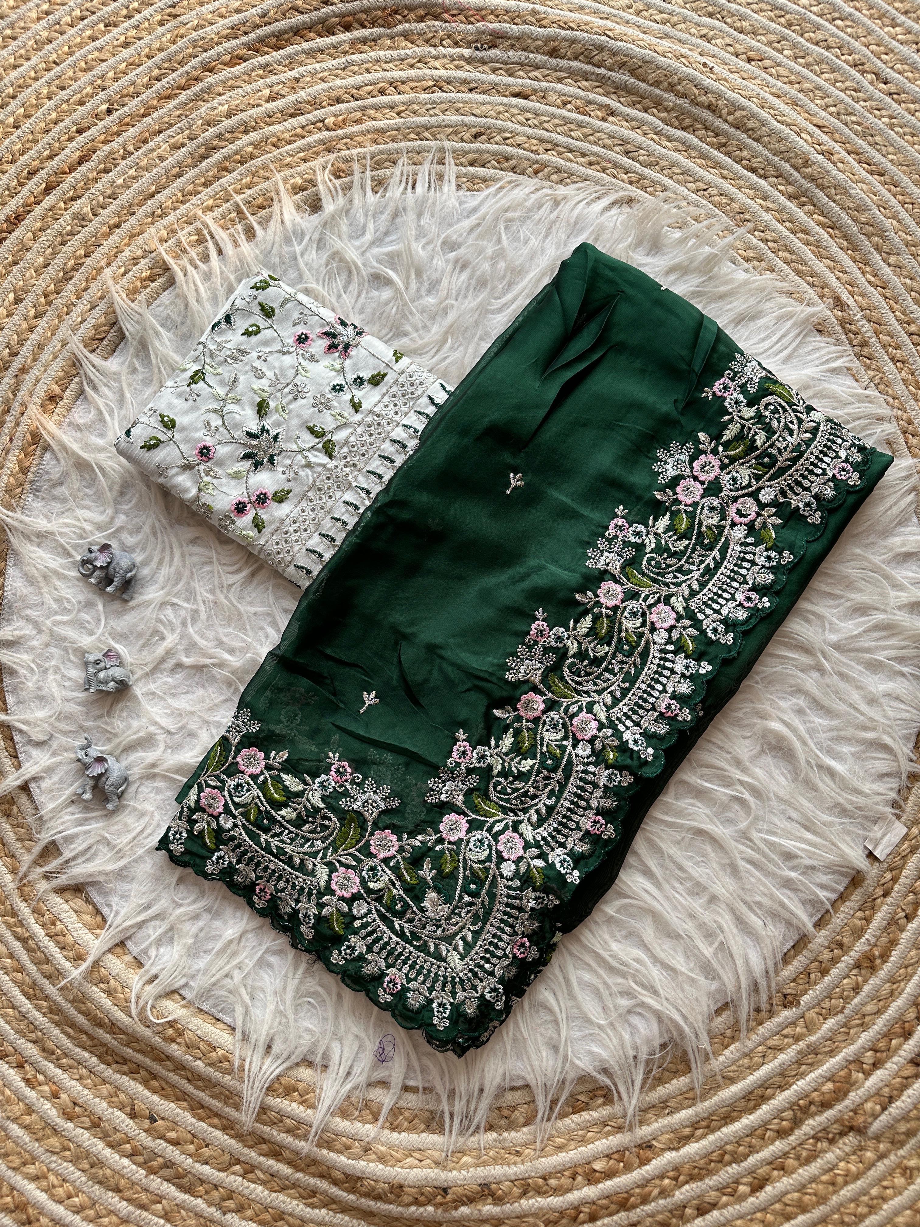 Reba Embroidered Saree
