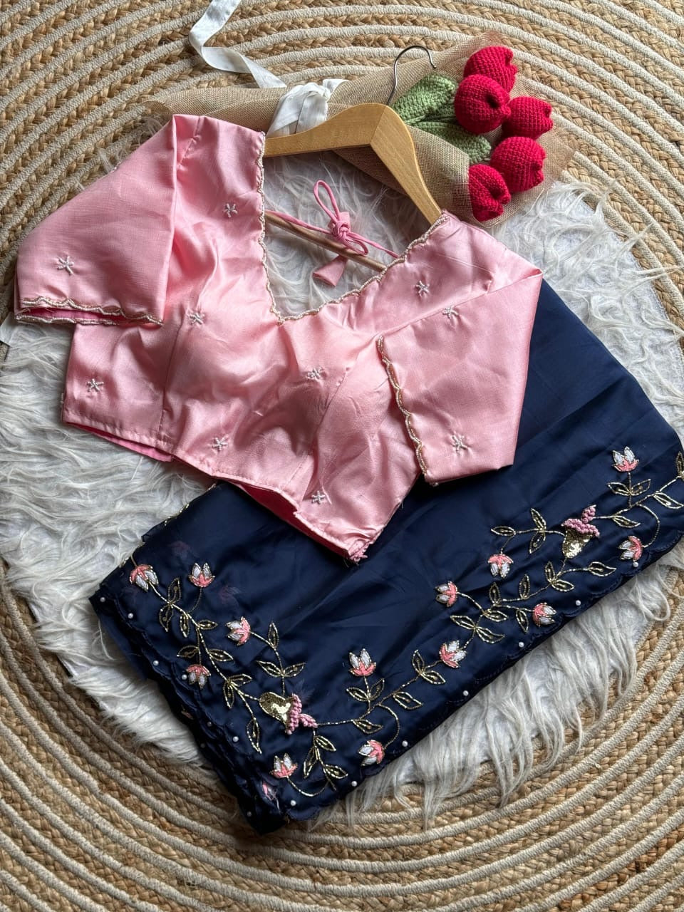 Precious Midnight Blue Saree