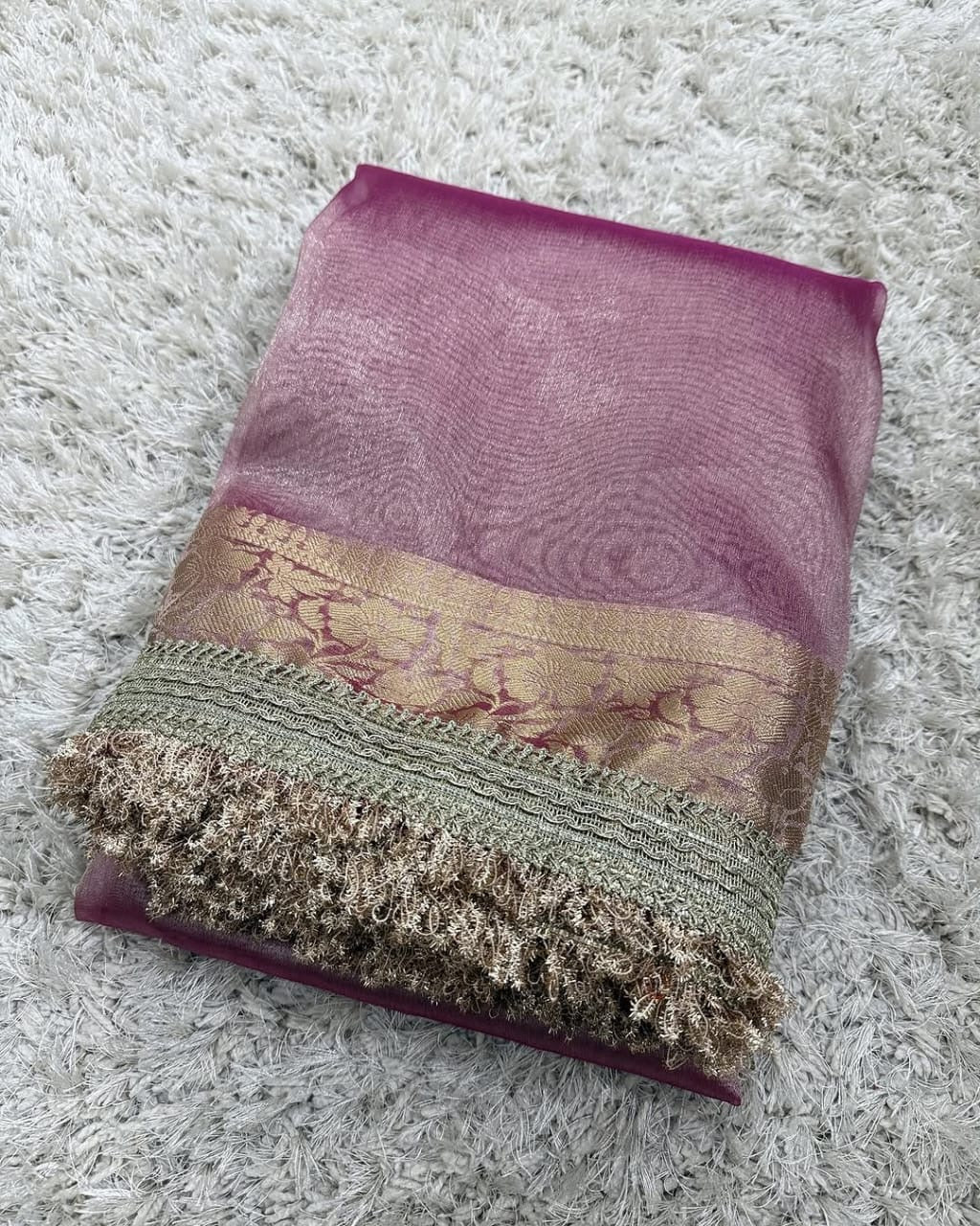 Jaanvi Pink Banarasi Saree