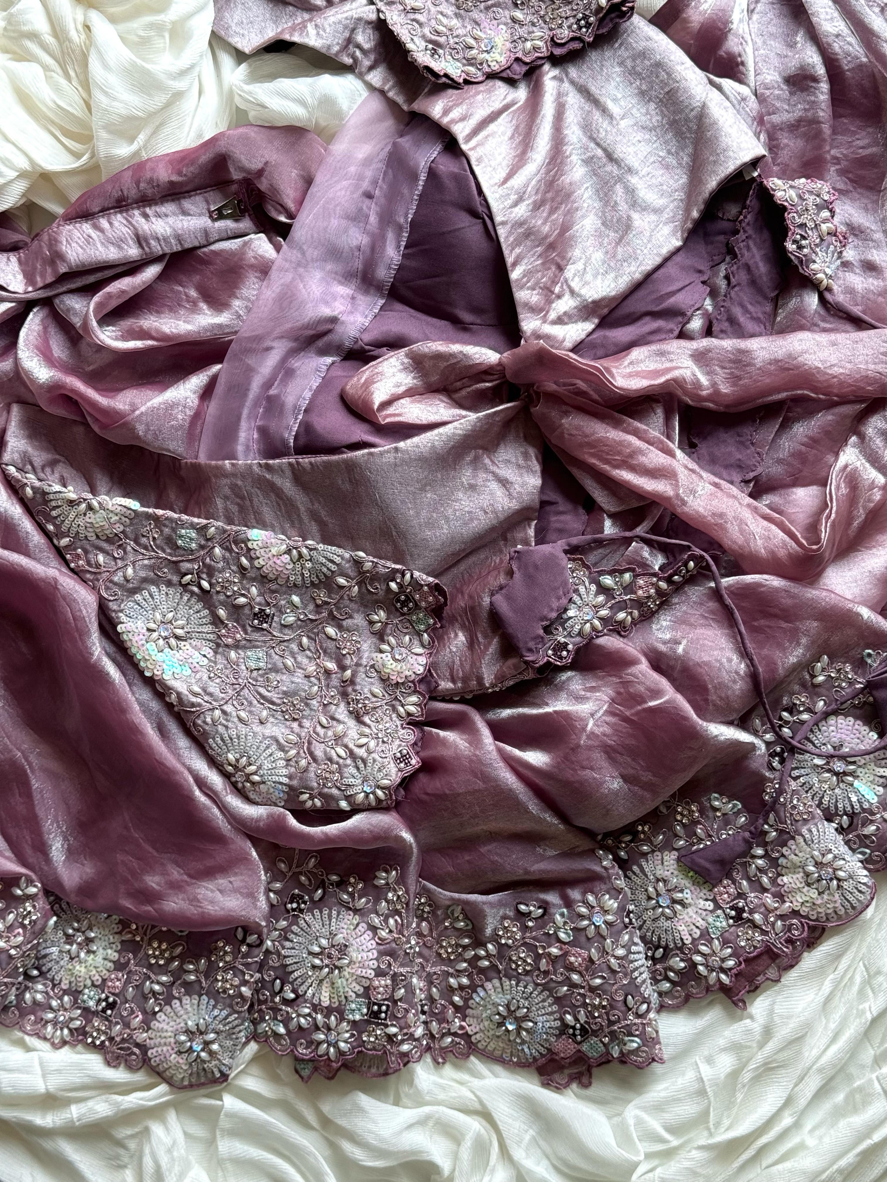 Lilac Princess Saree (Pre-Draped)