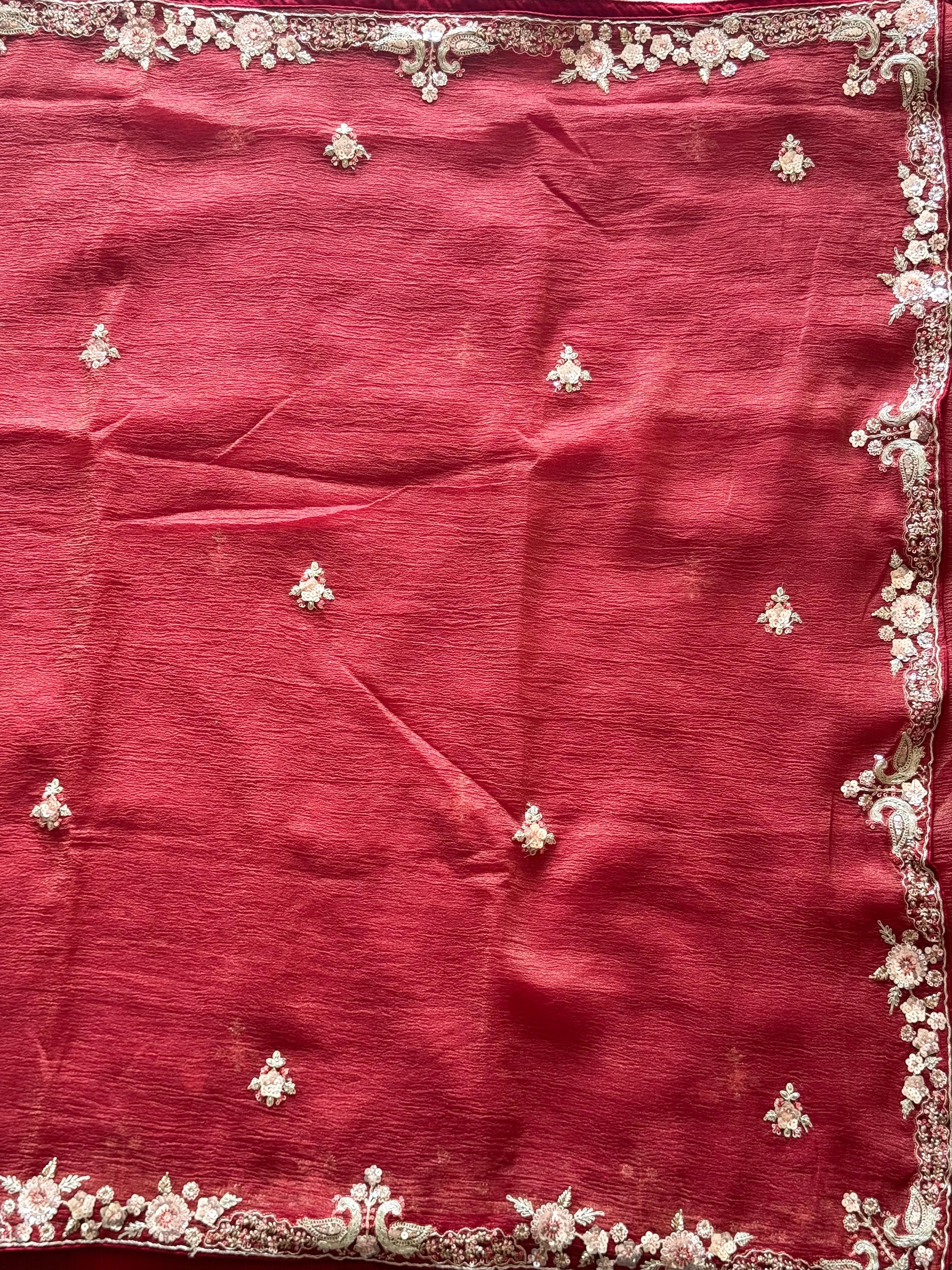 Naveli Red  Saree