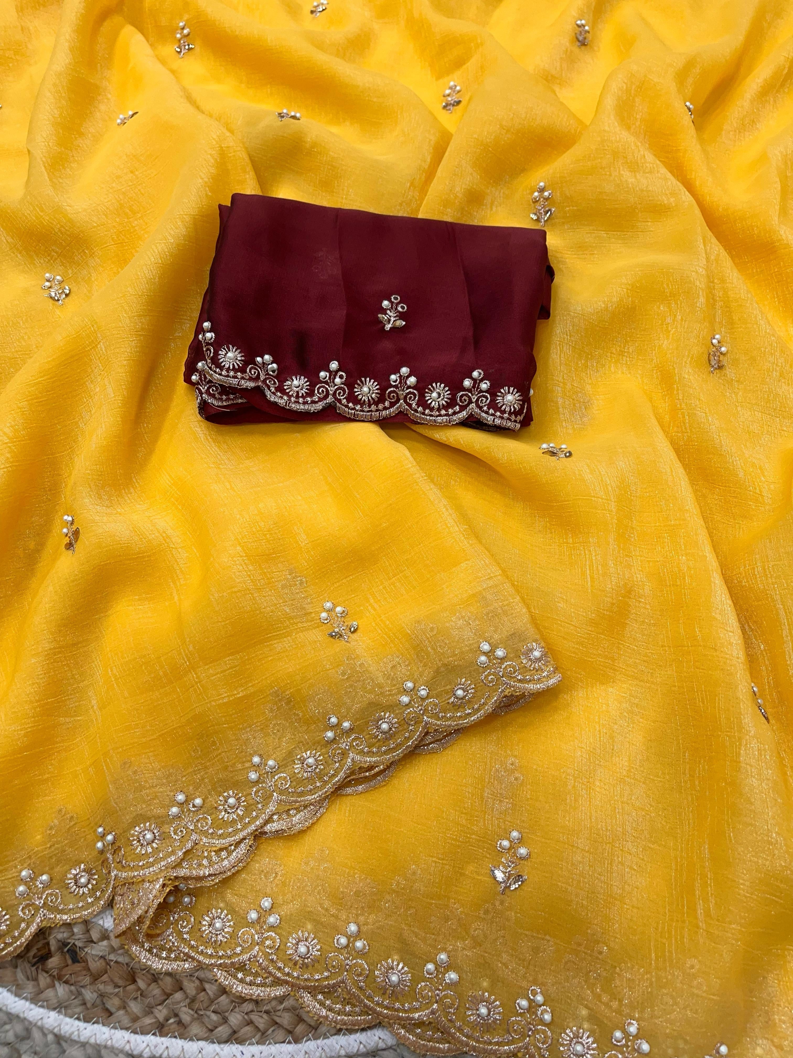 Zinnia Silk saree