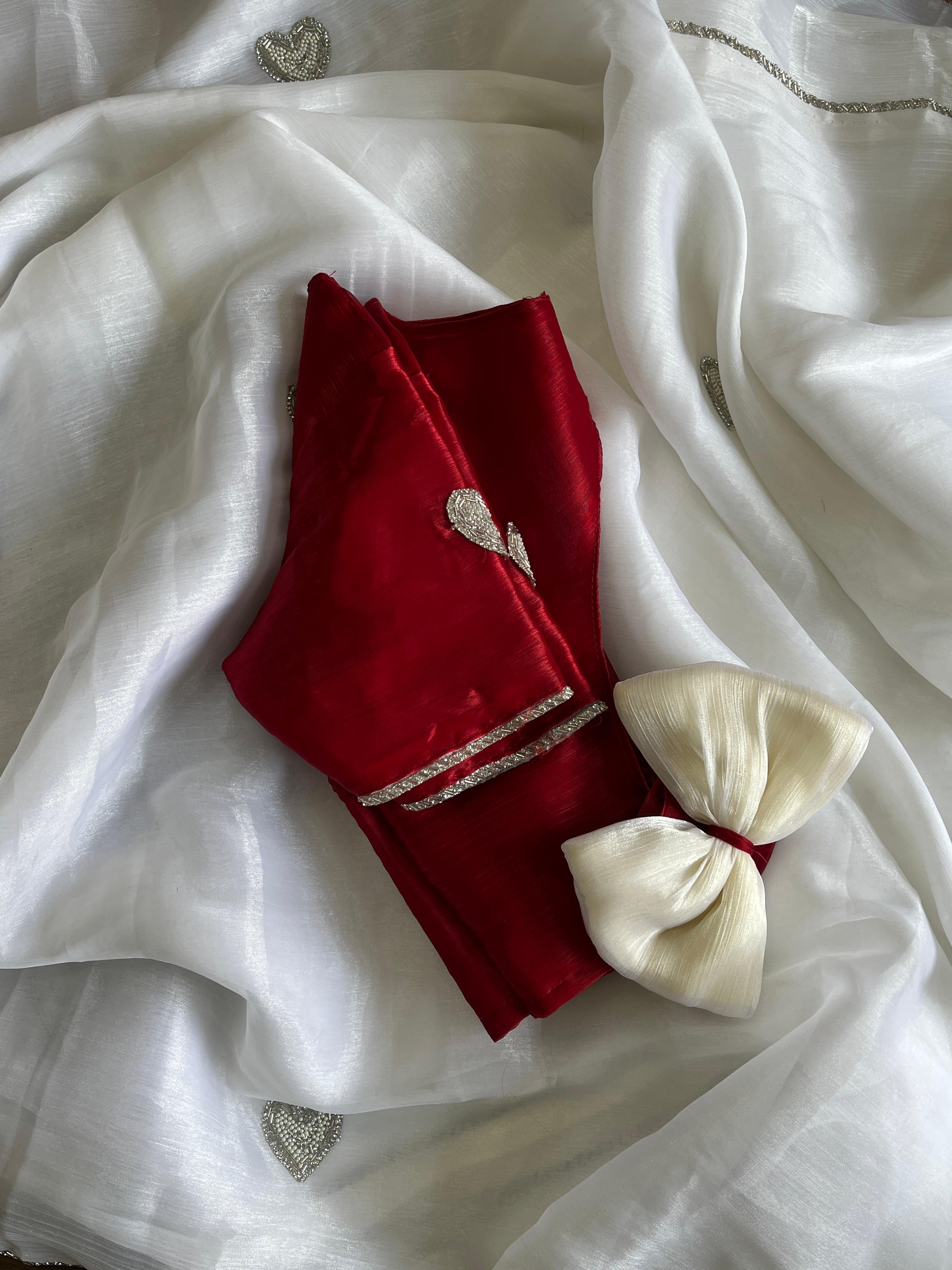 Valentine Tissue Saree