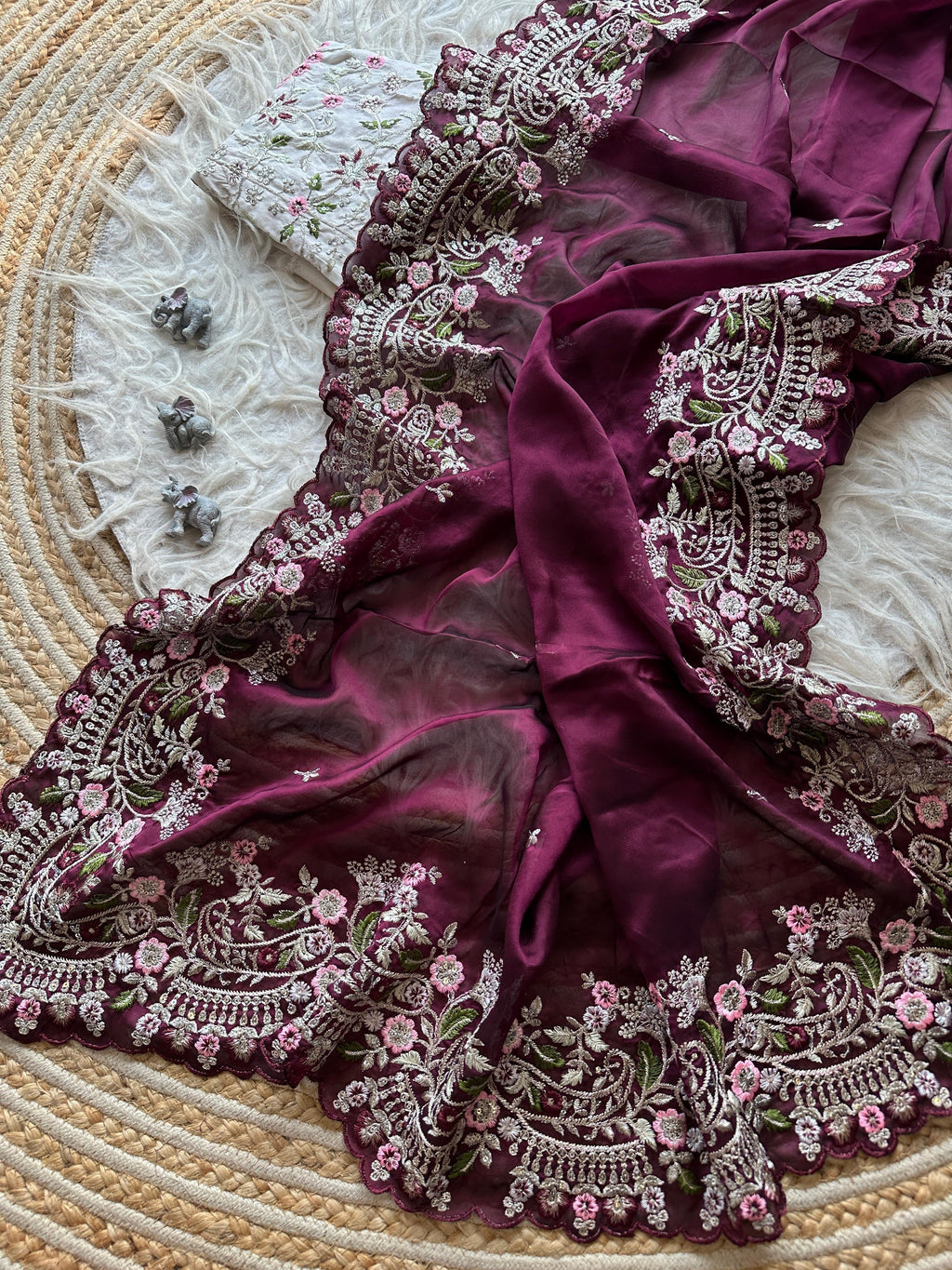 Reba Embroidered Saree