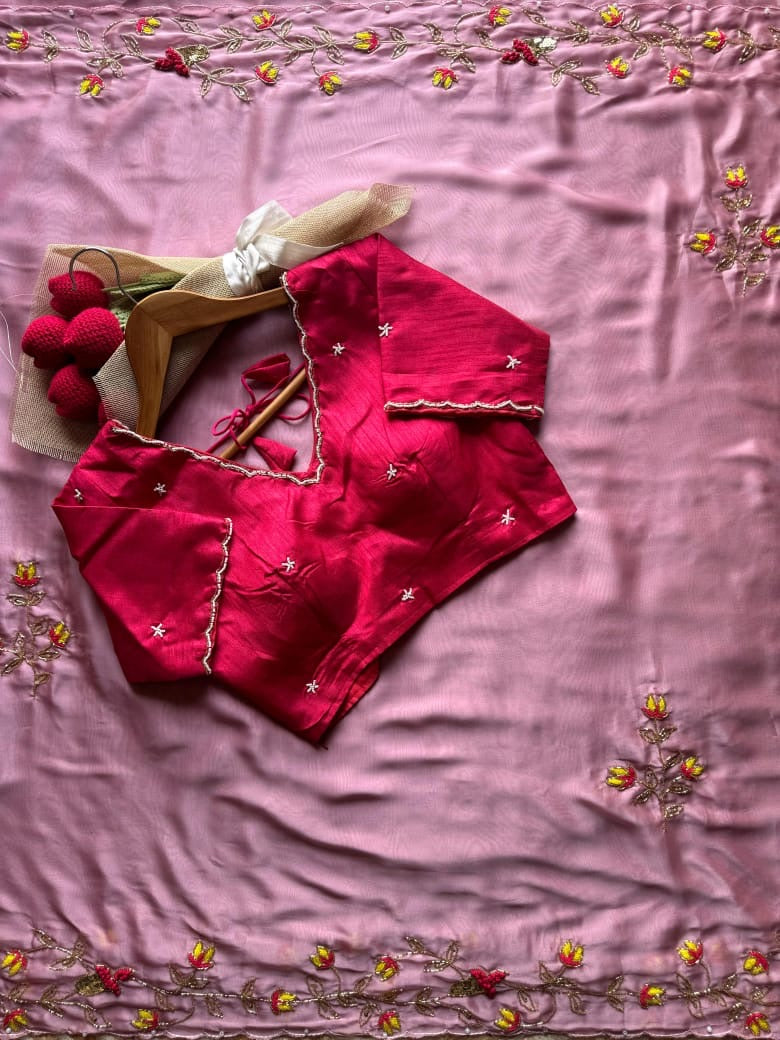 Precious Pink Saree