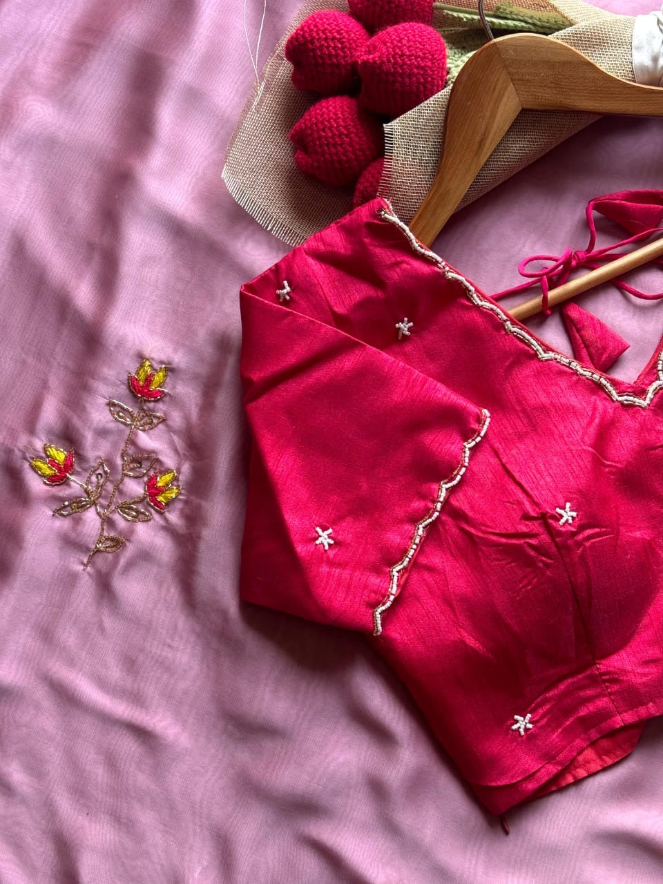 Precious Pink Saree