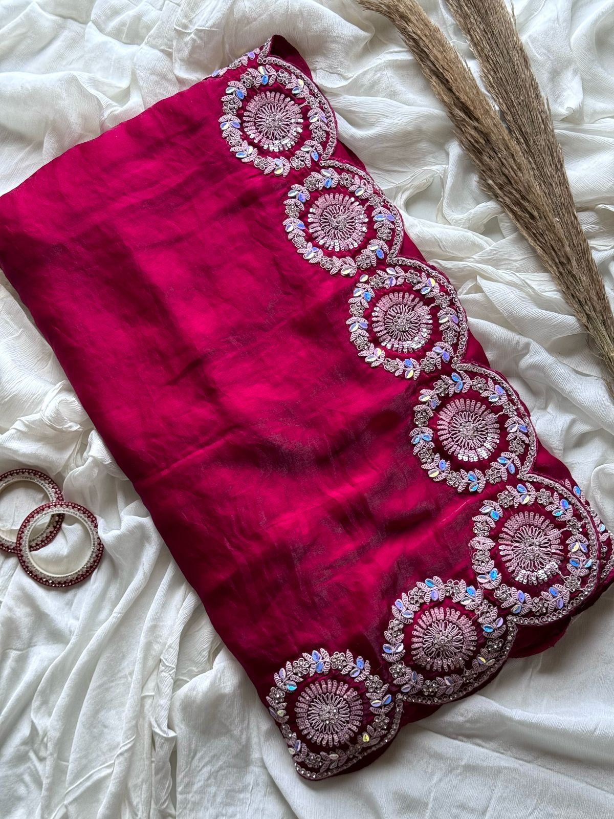 Panchi Safed Saree