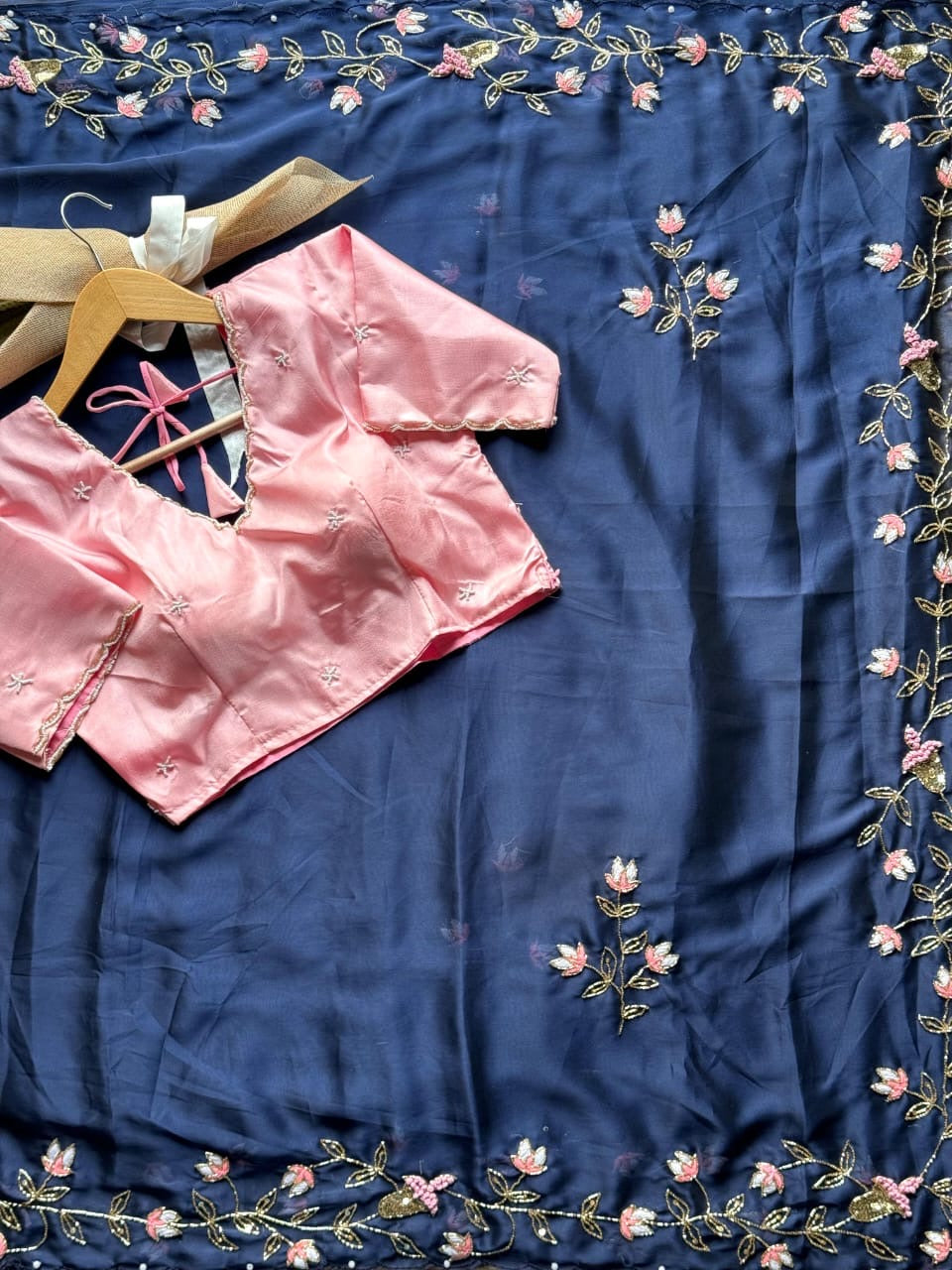 Precious Midnight Blue Saree