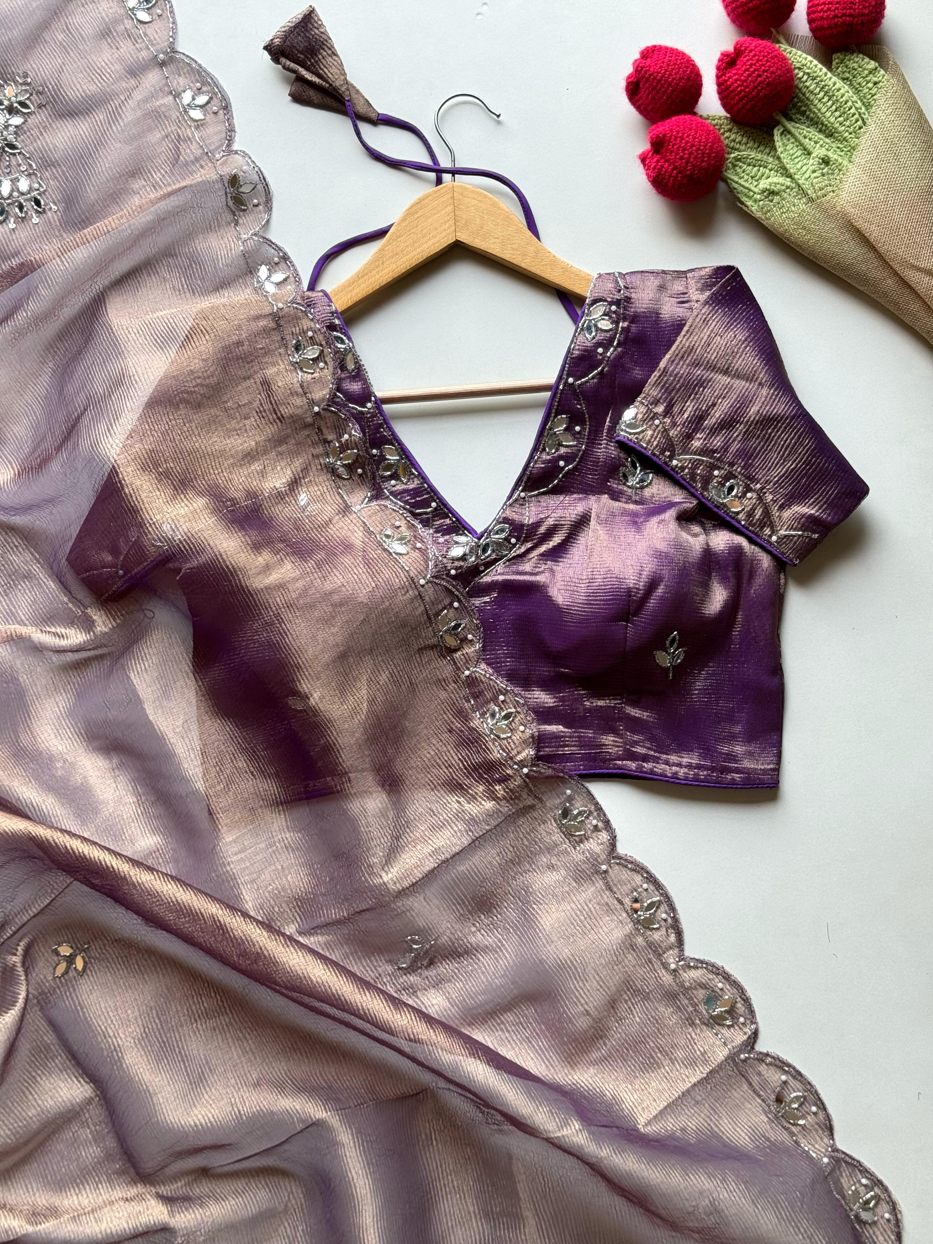 The Regalia Purple Saree