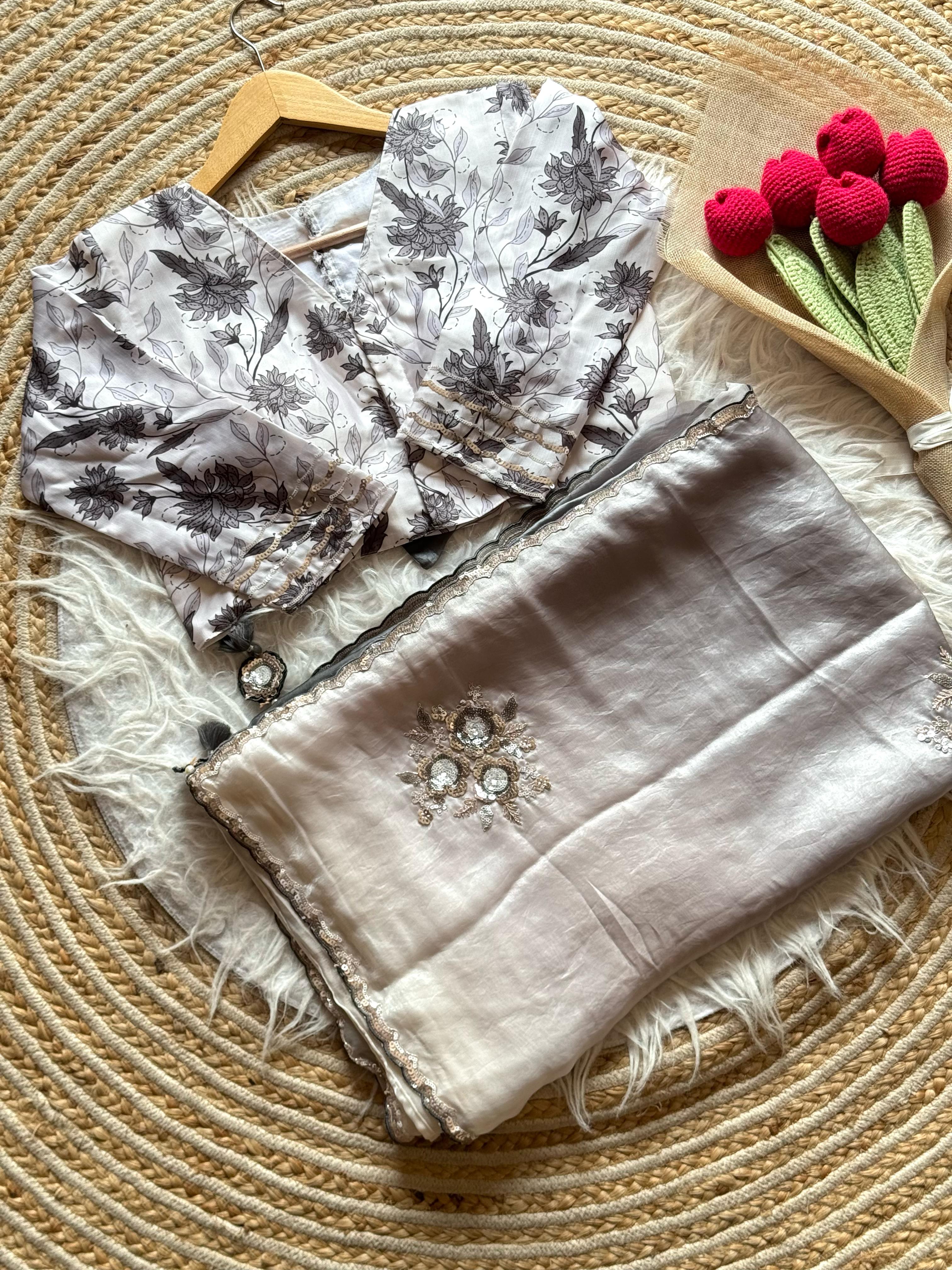 Pearls on Petals Saree