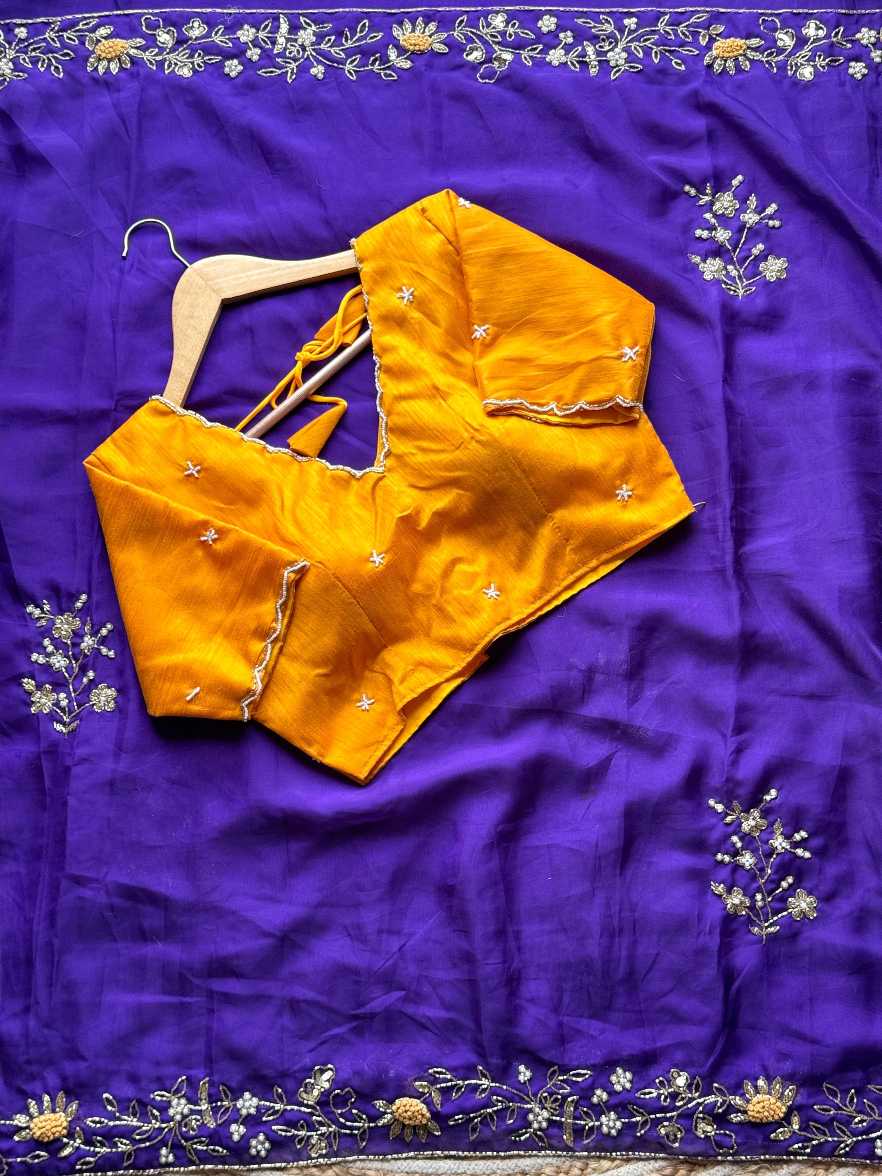 Gold flowers On Purple