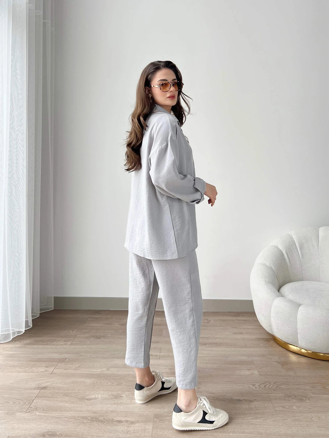 Short Leg Relax Fit Shirt Trouser Set