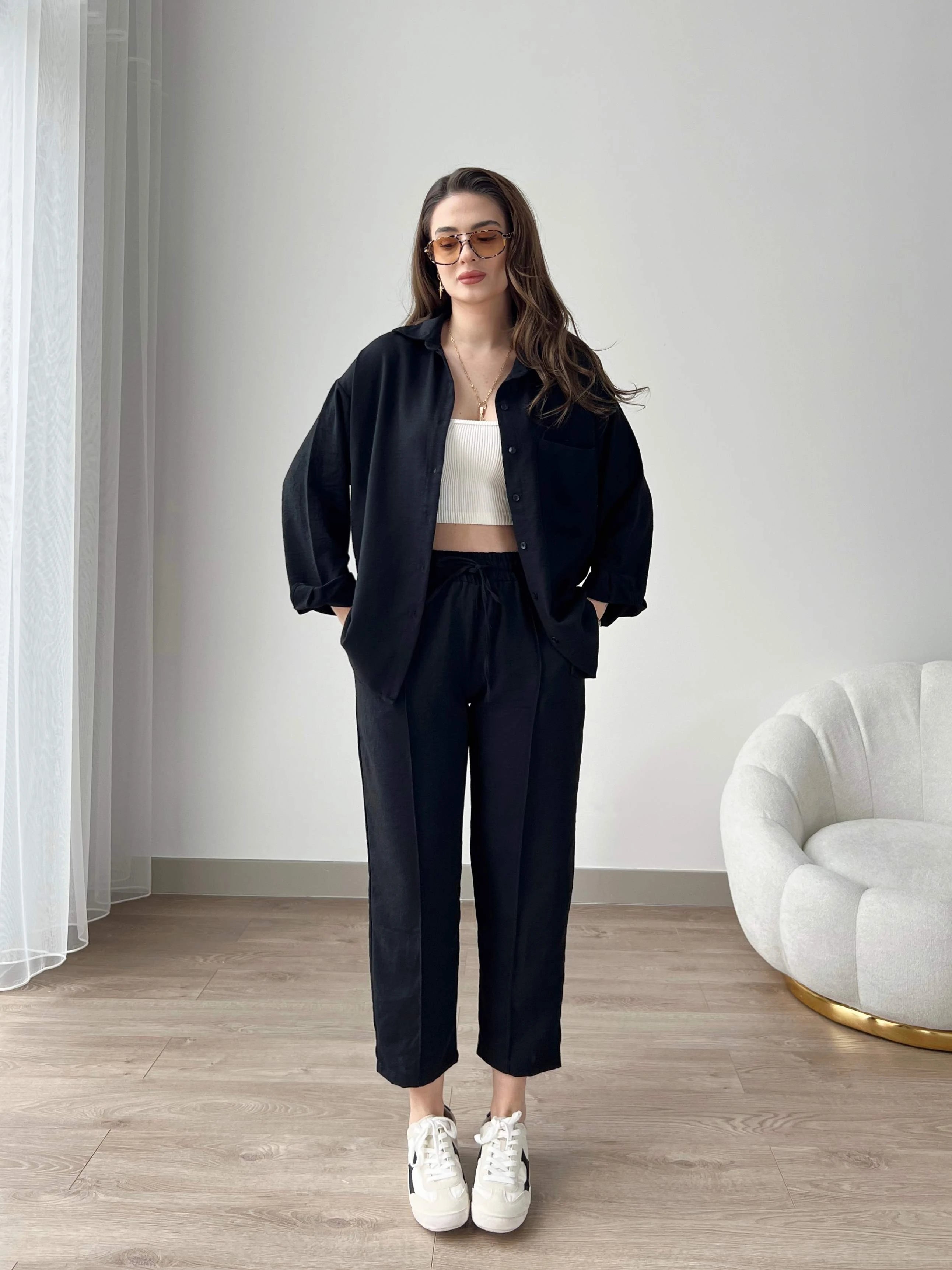 Short Leg Relax Fit Shirt Trouser Set