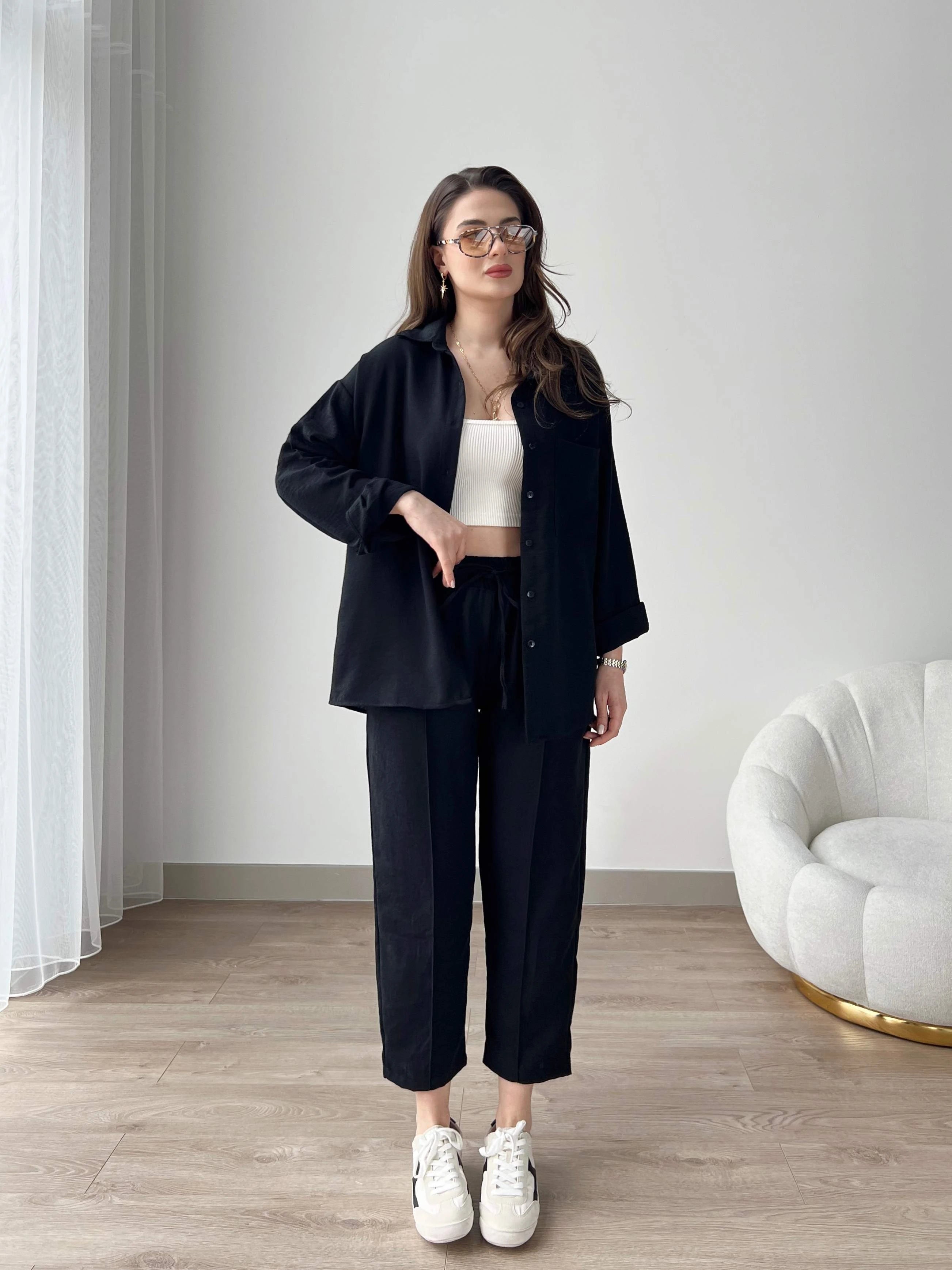 Short Leg Relax Fit Shirt Trouser Set