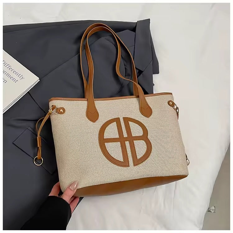 Retro Style Canvas Tote Bags for Women Zipper Closure Sacs a Main Pour Femmes Handbags for Summer Winter and Spring