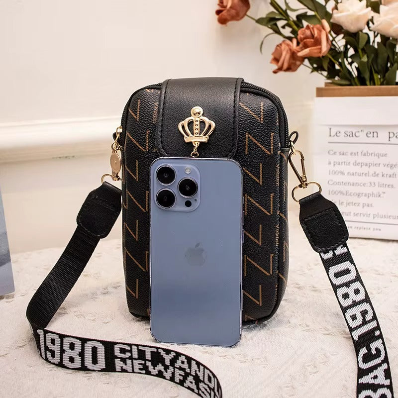 Ladies Women's Mini PU Leather Cross Body Messenger Bag Fashionable Geometric Pattern PU Leather